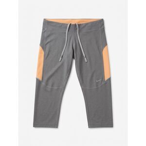 Nike Dri-FIT Size M Stay Warm Capri Workout Grey Orange Leggings Running Gym